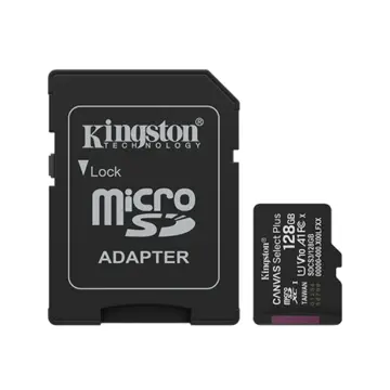 Kingston 128GB Canvas Select Plus MicroSD Memory Card 100R A1 C10 Card With Adapter Black