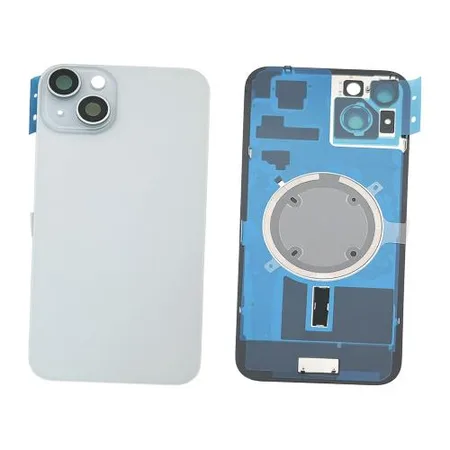 Replacement Battery Cover + Side Frame Compatible for iPhone 15 (1 pcs) – Blue