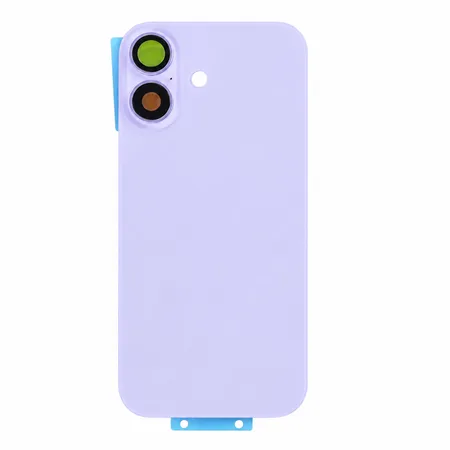For Apple iPhone 17 Back Glass Without NFC, Enlarged Camera Frame Violet Compatible