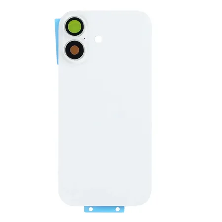 For Apple iPhone 17 Back Glass Without NFC, Enlarged Camera Frame White Compatible