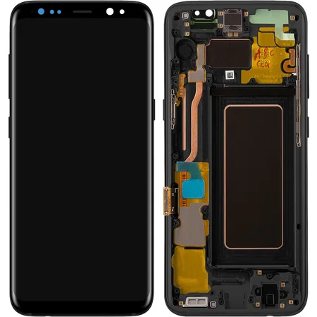 Samsung Galaxy S8 (G950F) (GH97-20473A / GH97-20457A) Display Complete + Frame – Midnight Black