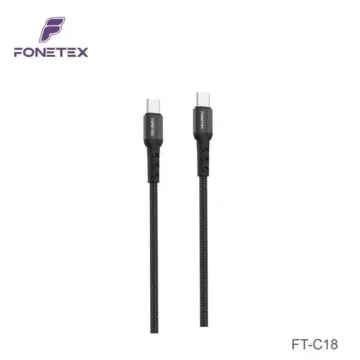 Snel Laad Kabel Geweven – 60W – USB-C naar USB-C 2 meter – FT-C18