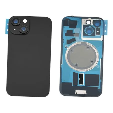 Replacement Battery Cover + Side Frame Compatible for iPhone 15 (1 pcs) – Black