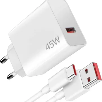 Xiaomi 45W HyperCharge Combo (USB-A) with USB-C Cable – White Bulk