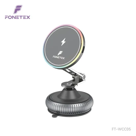 FoneTex Wireless Car Charging Holder – Vacuum Adsorption – FT-WCC05