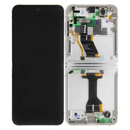 Samsung Galaxy Z Flip 5(F731B) Inner Display Complete + Frame (GH82-31827B / GH82-31828B) – Cream