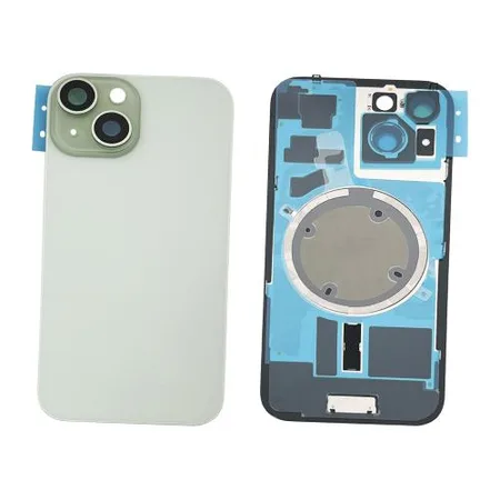 Replacement Battery Cover + Side Frame Compatible for iPhone 15 (1 pcs) – Green