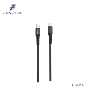 Snel Laad Kabel Geweven – 60W – USB-C naar USB-C 1 meter – FT-C14