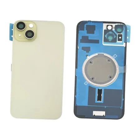 Replacement Battery Cover + Side Frame Compatible for iPhone 15 (1 pcs) – Yellow