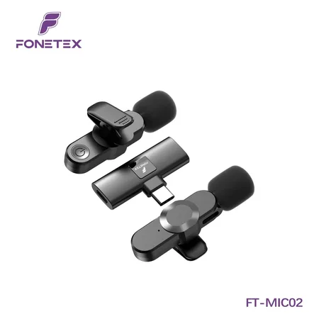 Double Wireless Microphone – USB-C Connector – FT-MIC02