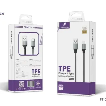 Snel Lader & Data Kabel – USB naar USB-C – 1 meter – FT-C08